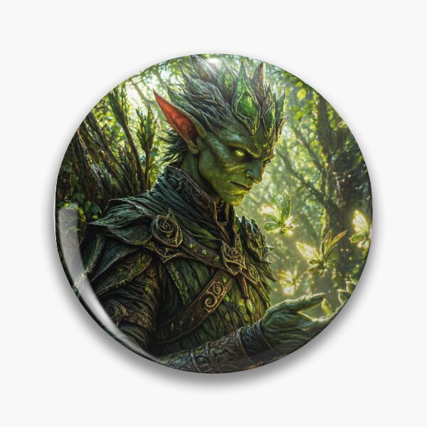 Item preview, Forest Elf Druid with Magic Butterflies | Mystical Nature Guardian Fantasy Art designed and sold by DrakariArt.