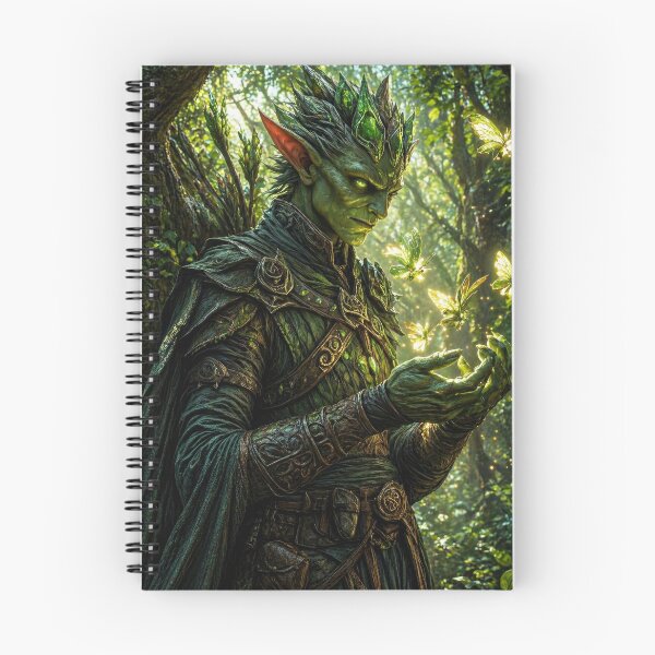 Item preview, Forest Elf Druid with Magic Butterflies | Mystical Nature Guardian Fantasy Art designed and sold by DrakariArt.