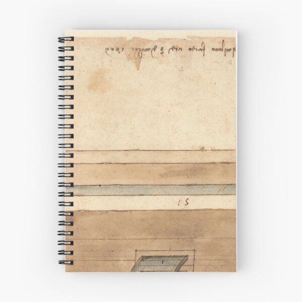 Item preview, Codex Atlanticus Hydraulic Study by Leonardo da Vinci Renaissance Engineering Art Print designed and sold by artofuniverse.
