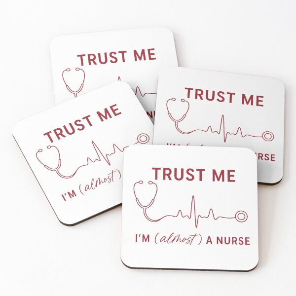Item preview, Trust Me I'm Almost A Nurse Funny Nursing Student Shirt — Stethoscope Heartbeat RN Grad Gift designed and sold by Notecrea.