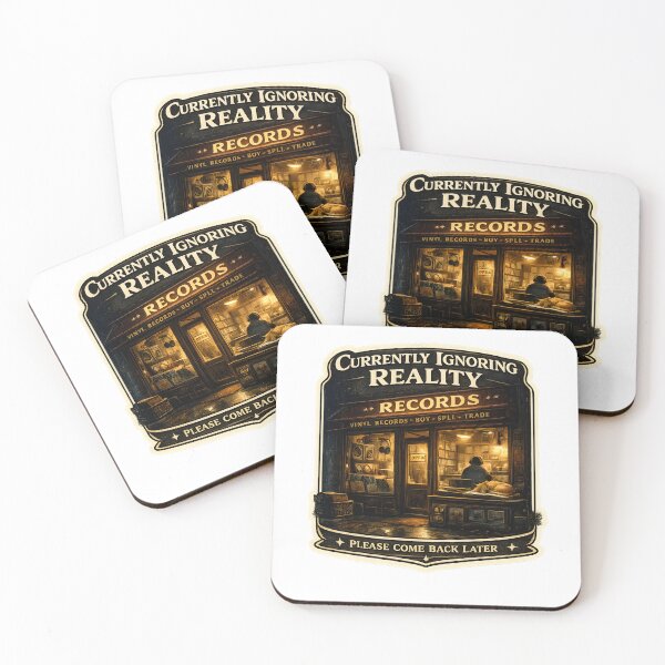 Item preview, Currently Ignoring Reality Vintage Record Store Music Aesthetic Artwork designed and sold by StickyGuys.