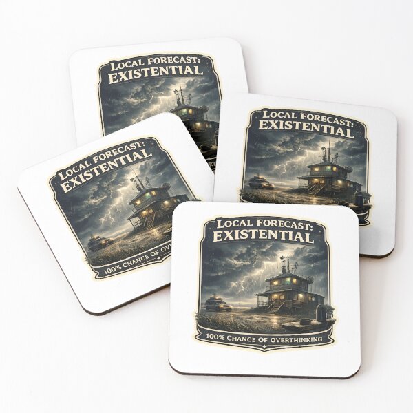 Item preview, Local Forecast Existential Vintage Storm Weather Aesthetic Artwork designed and sold by StickyGuys.