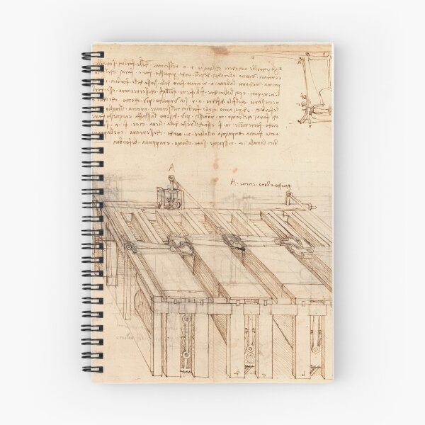 Item preview, Codex Atlanticus Cloth Shearing Machine by Leonardo da Vinci Renaissance Engineering Art Print designed and sold by artofuniverse.