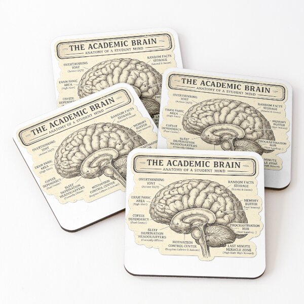 Item preview, Academic Weapon Brain Anatomy – Funny Vintage Student Brain Art | Overthinking Student Gift designed and sold by irfanshikh.
