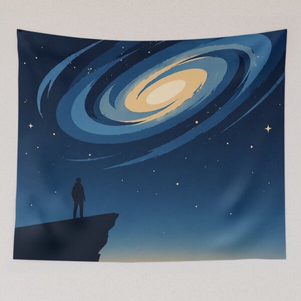 Item preview, Galaxy Night Sky Minimal Space Landscape Poster designed and sold by Creative_Canvas.