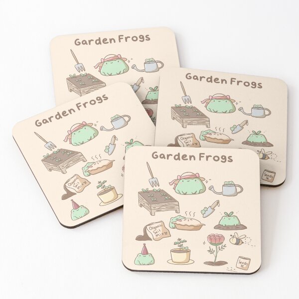 Item preview, Cute Garden Frogs - Springtime Cottagecore Frogs designed and sold by ShyHomebodyClub.