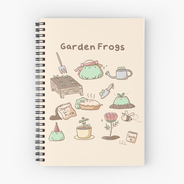 Item preview, Cute Garden Frogs - Springtime Cottagecore Frogs designed and sold by ShyHomebodyClub.