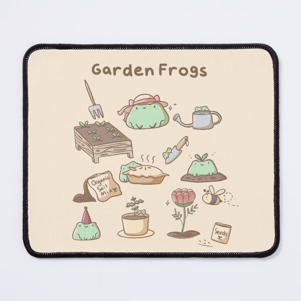 Item preview, Cute Garden Frogs - Springtime Cottagecore Frogs designed and sold by ShyHomebodyClub.