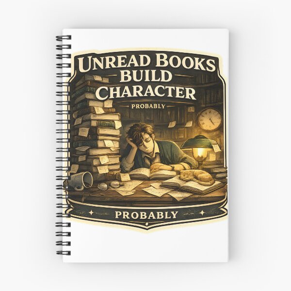 Item preview, Unread Books Build Character Funny Library Academic Aesthetic Artwork designed and sold by StickyGuys.