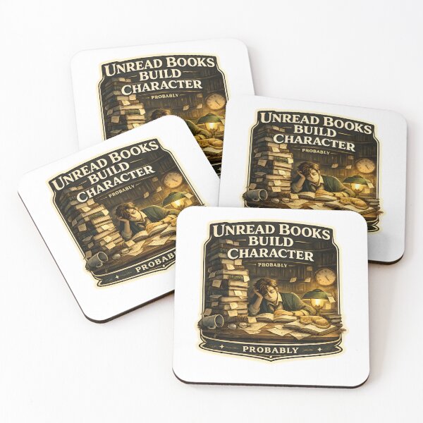 Item preview, Unread Books Build Character Funny Library Academic Aesthetic Artwork designed and sold by StickyGuys.