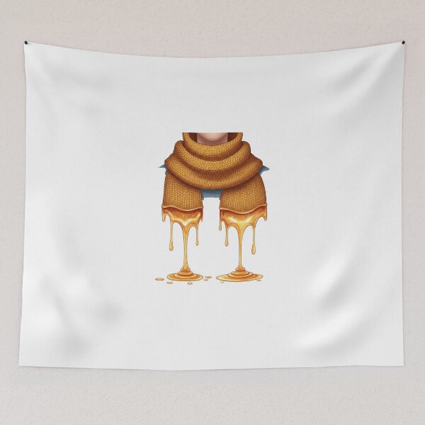Item preview, Mustard Knitted Scarf Honey Drip designed and sold by AbanoubStore.