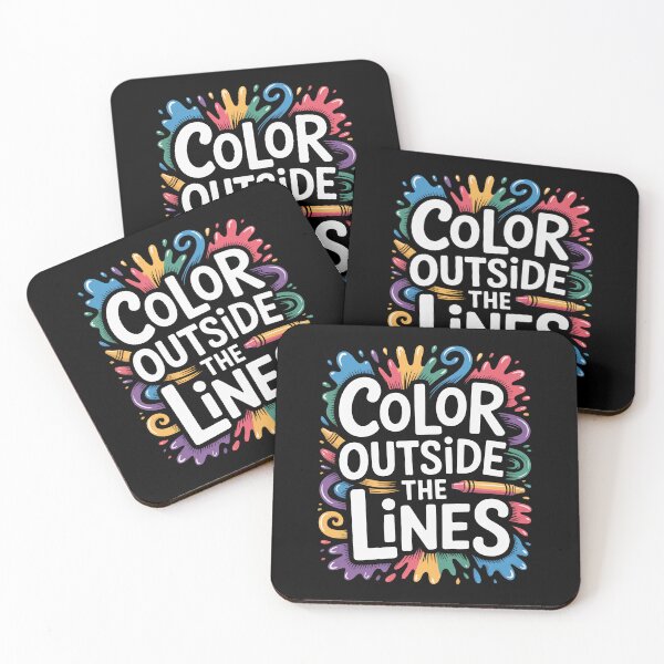 Item preview, Color Outside the Lines Neurodivergent Humor Autism ADHD Gift designed and sold by Say It With Ink.