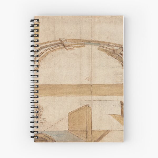 Item preview, Codex Atlanticus Folio 116r by Leonardo da Vinci Architectural Engineering Art Print designed and sold by artofuniverse.