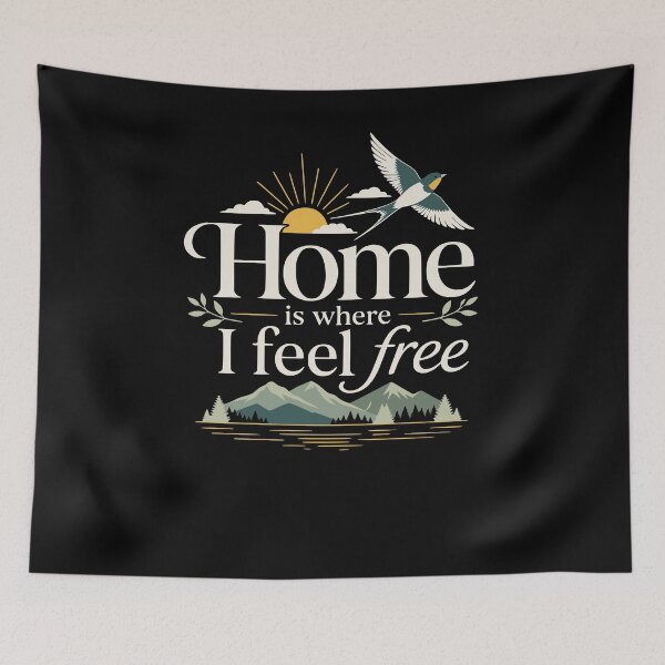Item preview, Home is where I feel free designed and sold by FreshPixelArt.