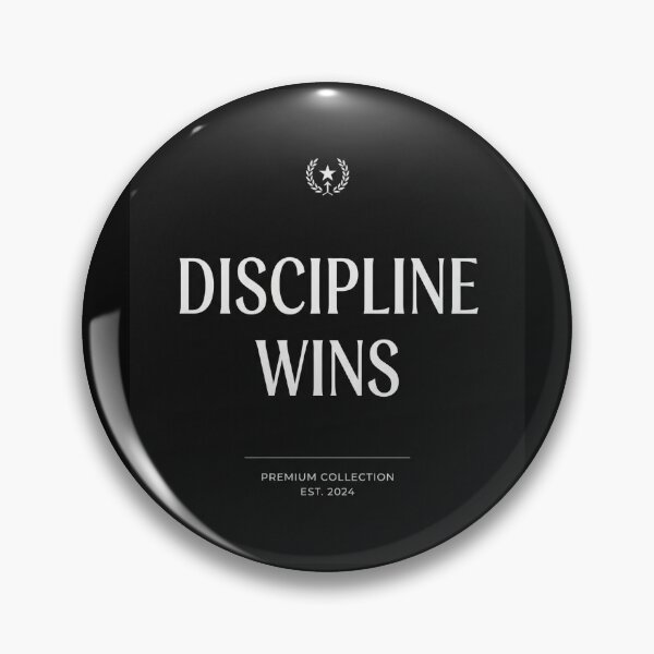 Item preview, Discipline Wins Minimalist Motivation Typography Design designed and sold by DarioTactical.