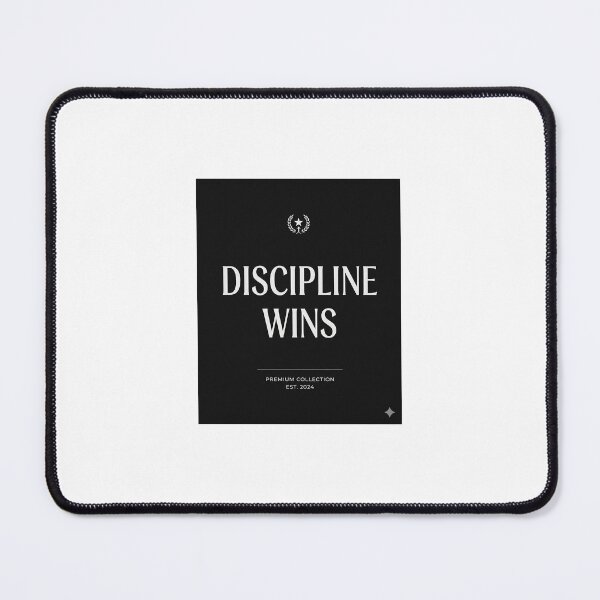 Item preview, Discipline Wins Minimalist Motivation Typography Design designed and sold by DarioTactical.