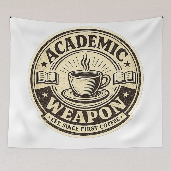 Item preview, Academic Weapon Est Since First Coffee – Funny Student Coffee Art | Study Fuel Gift designed and sold by irfanshikh.