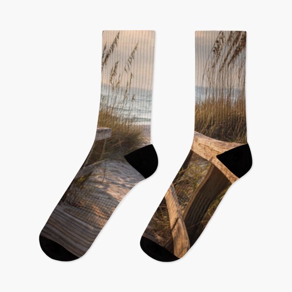 Item preview, Serene beach boardwalk seascape  designed and sold by dcrc.