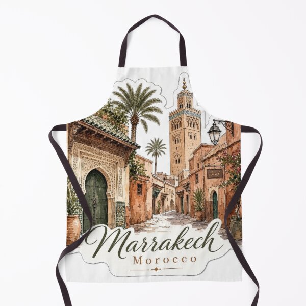 Item preview, Marrakech Morocco Hand Drawn Medina Vintage Travel Sticker designed and sold by Modefissi.