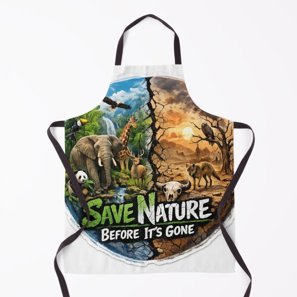 Item preview, Save Nature Before It’s Gone Sticker – Split Earth Environmental Awareness Design designed and sold by Kannada Ink Studio.