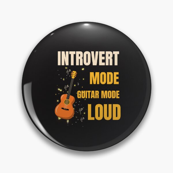 Item preview, Introvert Mode Guitar Mode Loud Funny Music Design designed and sold by Joyful-Pixel.