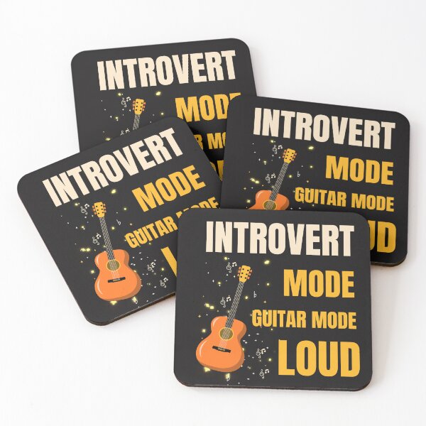 Artikelvorschau, Introvertierter Modus, Gitarrenmodus, lautes, lustiges Musikdesign entworfen und verkauft von Joyful-Pixel.