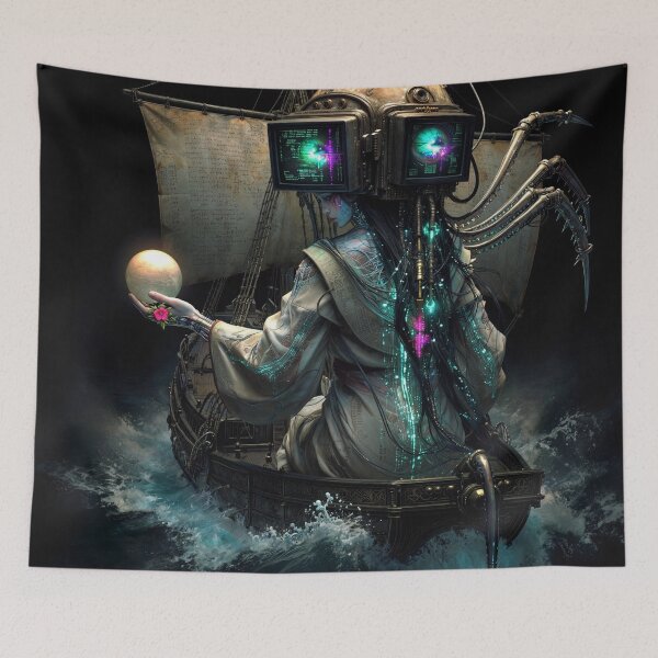 Item preview, The Seven Seas: Cyberpunk Diver on a Voyage designed and sold by Insomnia Art Designs.