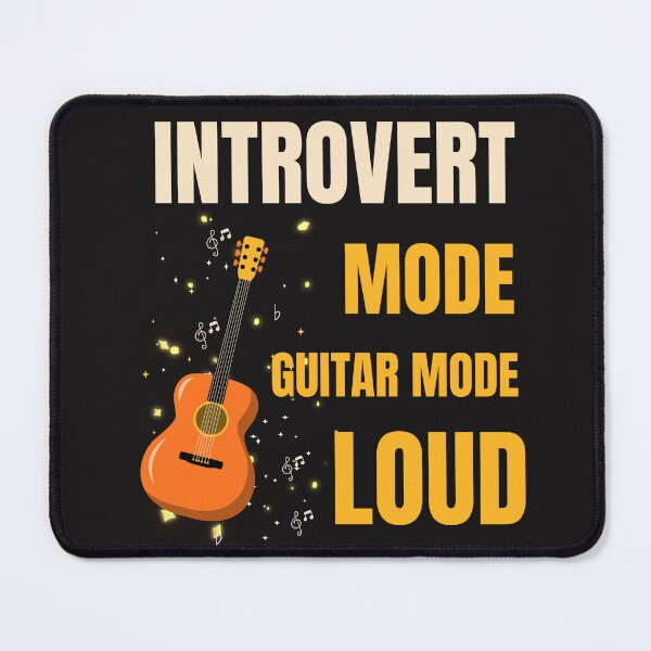 Artikelvorschau, Introvertierter Modus, Gitarrenmodus, lautes, lustiges Musikdesign entworfen und verkauft von Joyful-Pixel.
