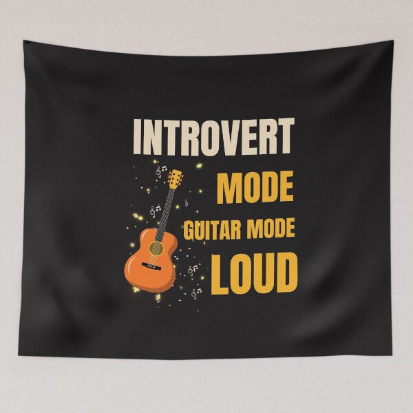 Item preview, Introvert Mode Guitar Mode Loud Funny Music Design designed and sold by Joyful-Pixel.