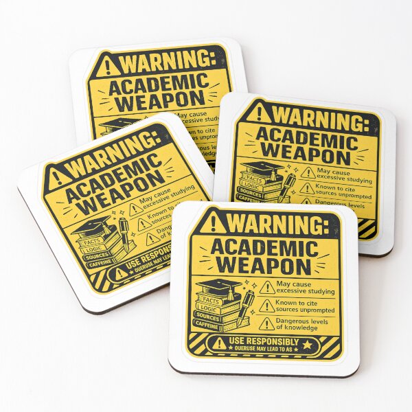 Item preview, Warning Academic Weapon – Funny Caution Label Student Humor | Dangerous Student Gift designed and sold by irfanshikh.