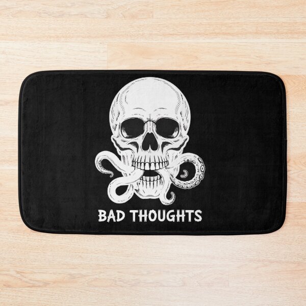 Artikelvorschau, Schlechte Gedanken – Totenkopf-Oktopus-Streetwear-Design mit dunklem Humor entworfen und verkauft von SkeletonMood.