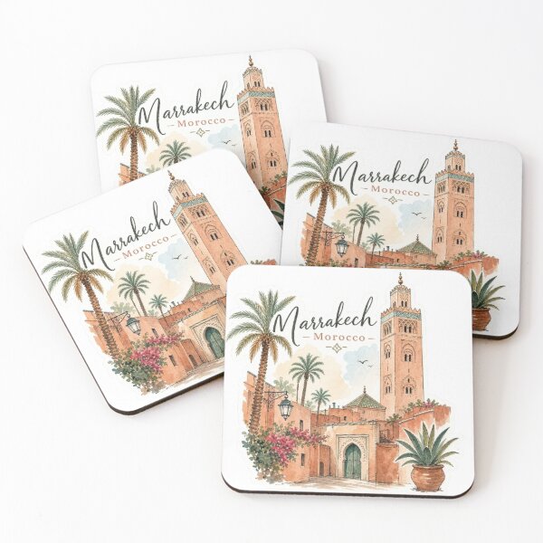 Item preview, Marrakech Medina Watercolor Sketch Travel Aesthetic Sticker designed and sold by Modefissi.