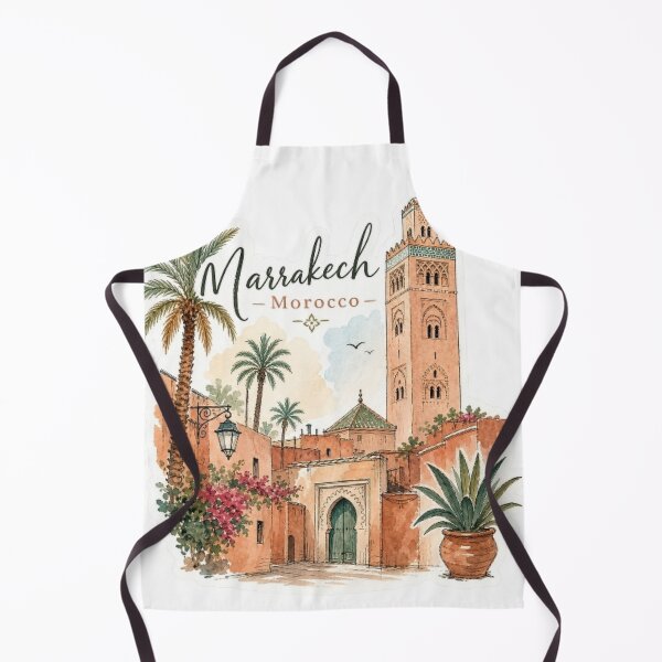 Item preview, Marrakech Medina Watercolor Sketch Travel Aesthetic Sticker designed and sold by Modefissi.