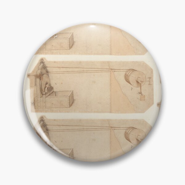 Item preview, Codex Atlanticus Folio 13r by Leonardo da Vinci Renaissance Mechanical Study Art Print designed and sold by artofuniverse.