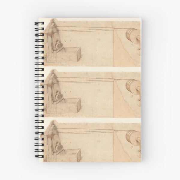 Item preview, Codex Atlanticus Folio 13r by Leonardo da Vinci Renaissance Mechanical Study Art Print designed and sold by artofuniverse.
