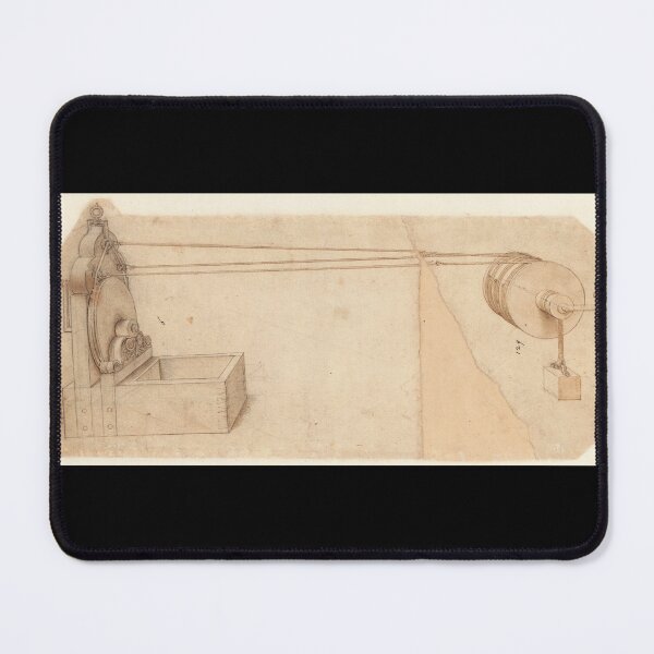 Item preview, Codex Atlanticus Folio 13r by Leonardo da Vinci Renaissance Mechanical Study Art Print designed and sold by artofuniverse.