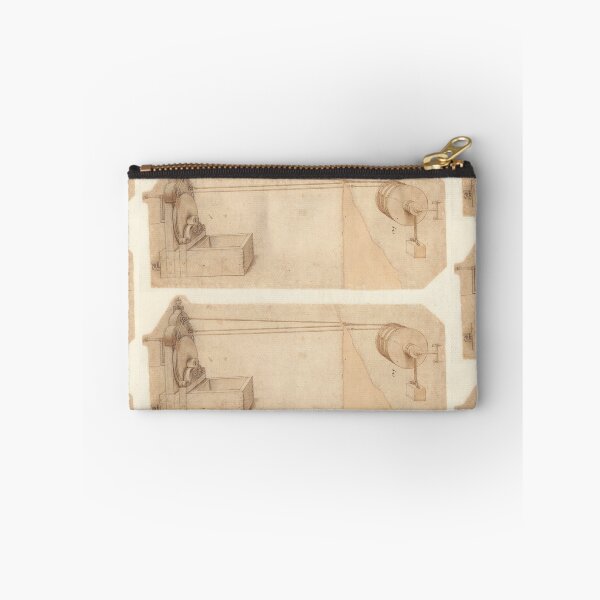 Item preview, Codex Atlanticus Folio 13r by Leonardo da Vinci Renaissance Mechanical Study Art Print designed and sold by artofuniverse.