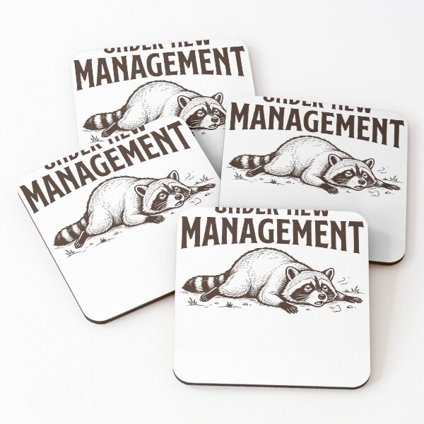 Item preview, Under New Management Raccoon, Funny Father's Day Humor Design designed and sold by TeeVerse27.