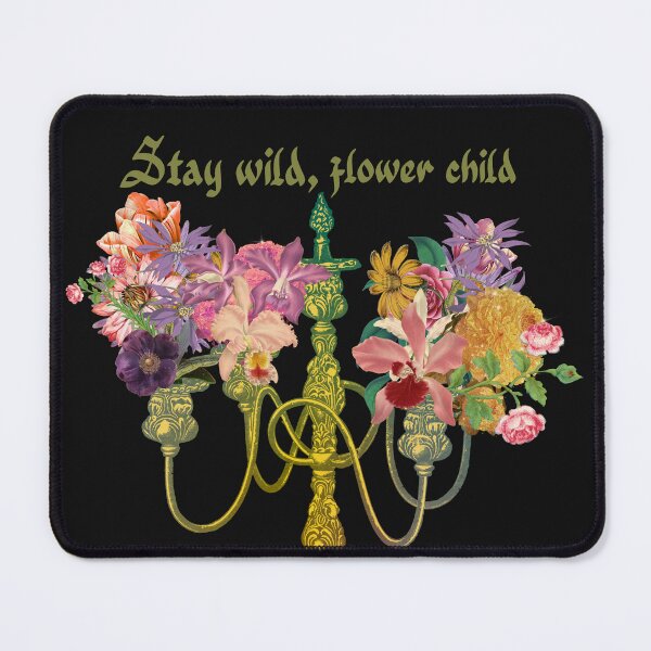 Item preview, Stay wild Flower child Golden Vintage Chandelier designed and sold by mooncakekaro.