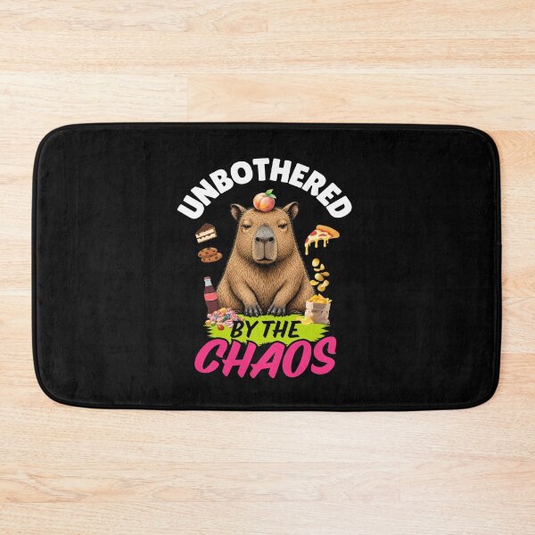 Item preview, Unbothered By The Chaos Capybara designed and sold by JesterKrewArt.