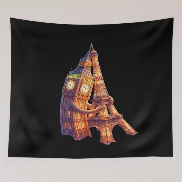 Item preview, BIG BEN CUDDLING THE EIFFEL TOWER designed and sold by 500 TON.