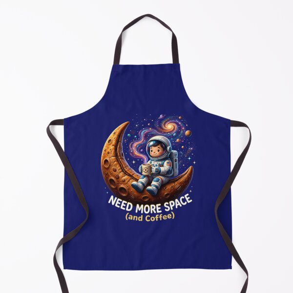 Item preview, Need More Space and Coffee Sticker Astronaut Moon Galaxy Decal designed and sold by Andreza NativeHue Oficial.