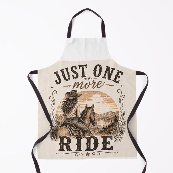 Item preview, Just One More Ride – Western Cowgirl Horse Sunset Design designed and sold by QuarterHorseArt by Just my Studio.