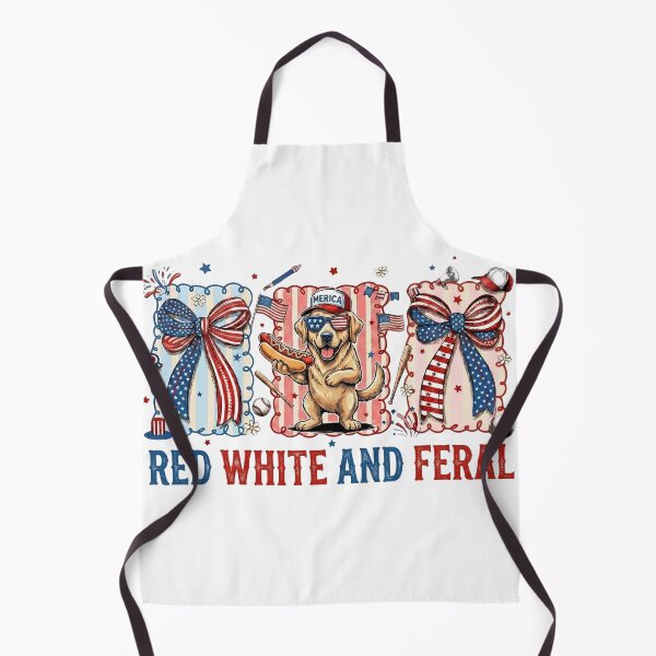 Item preview, Red White And Feral Labrador Retriever 4th Of July Patriotic Art designed and sold by VGAfanatic.