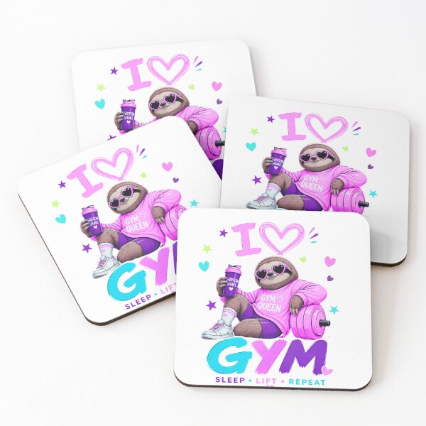 Item preview, Cute Gym Sloth – Sleep Eat Lift Repeat Fitness Design designed and sold by Aimetoi.
