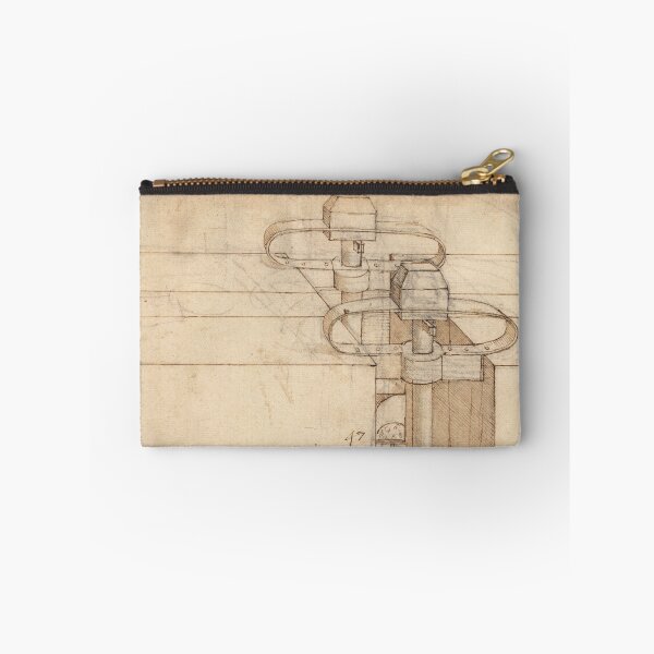 Item preview, Codex Atlanticus Folio 14r by Leonardo da Vinci Renaissance Mechanical Invention Art Print designed and sold by artofuniverse.