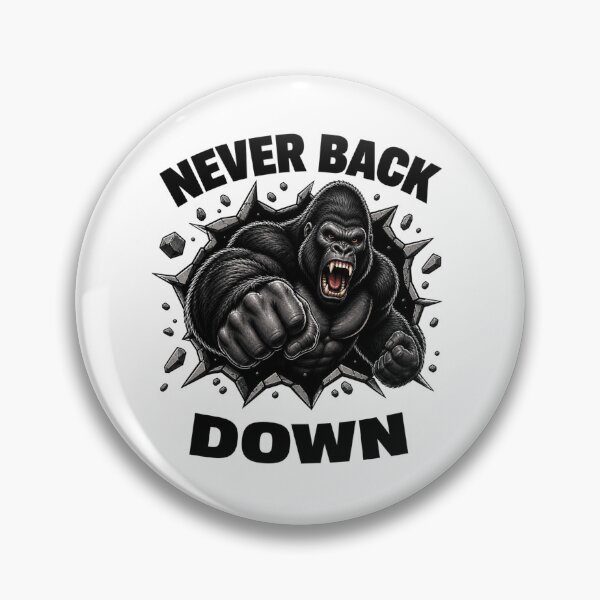 Item preview, Gorilla Never Back Down Gym Motivation Tee designed and sold by sophiajon.