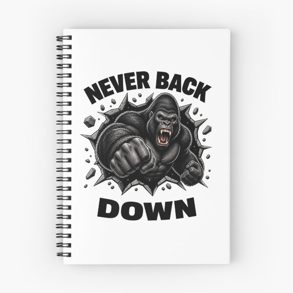 Item preview, Gorilla Never Back Down Gym Motivation Tee designed and sold by sophiajon.