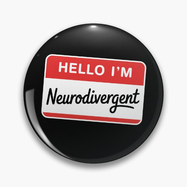Item preview, Hello I'm Neurodivergent Name Tag Funny Autism ADHD Gift designed and sold by Say It With Ink.