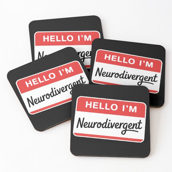 Item preview, Hello I'm Neurodivergent Name Tag Funny Autism ADHD Gift designed and sold by Say It With Ink.